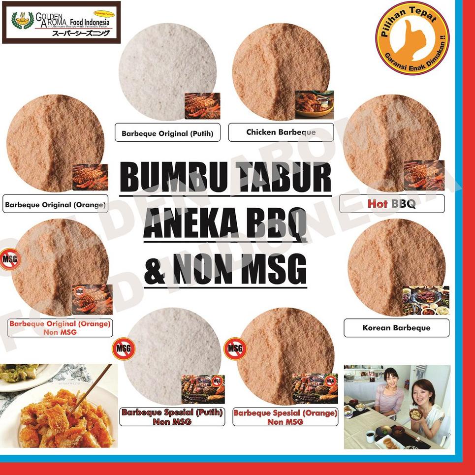 

>V44859) Aneka Bumbu Tabur Snack Rasa Bbq Barbeque Untuk Tahu Bulat Nasi Ikan Cilor Tanaka Bubuk GAFI