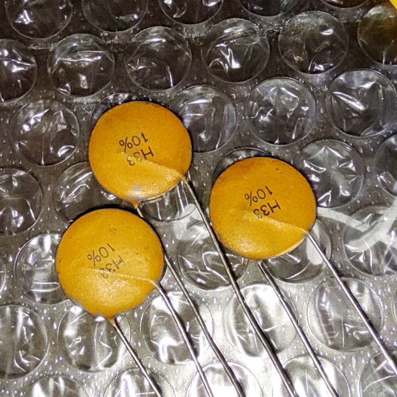 Capacitor 33pf Ceramic Vintage NOS Body Besar Kapasitor Keramik 33p 33 pf p picofarad bukan kck tdk 