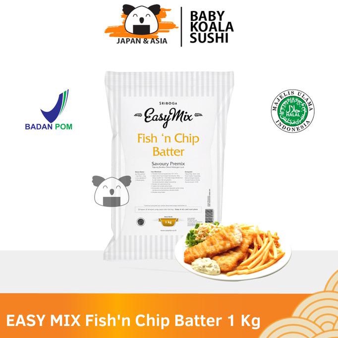 

EASY MIX Tepung Fish n Chip Batter 1 Kg Halal | Steak Ikan Dori