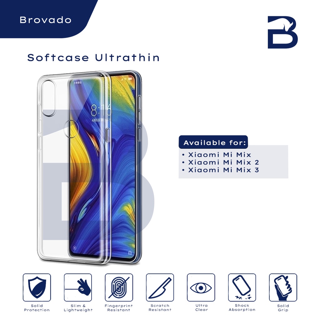 Casing Xiaomi Mi Mix 1 / 2 / 3 Softcase Ultrathin Silikon Jelly Bening