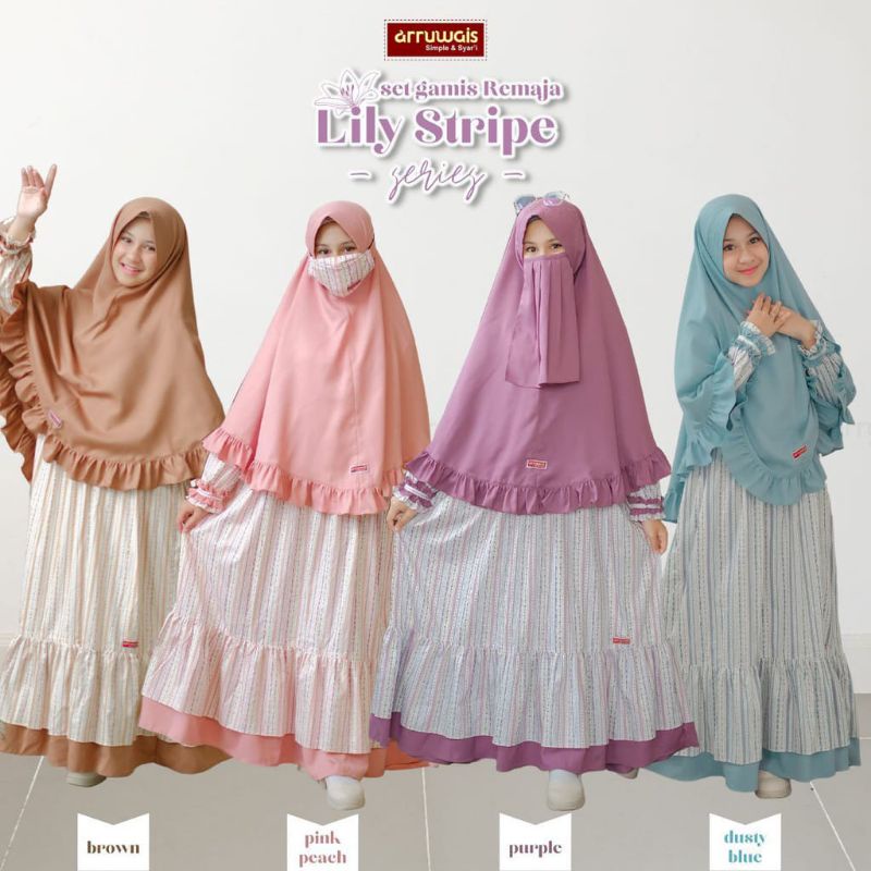READY GAMIS ANAK LILY STRIPE SERIES BY ARRUWAIS