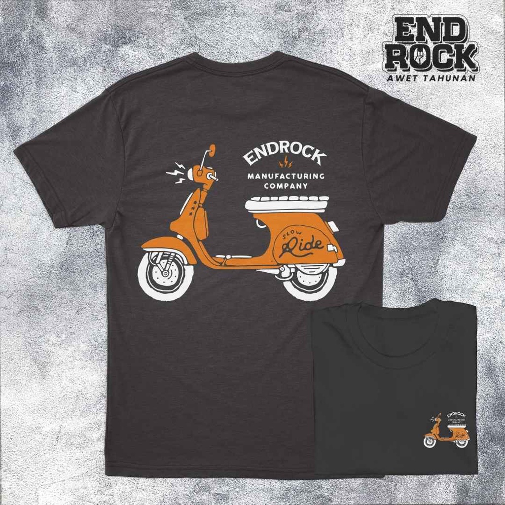 Kaos Distro Original Endrock Tema Brown Vespa