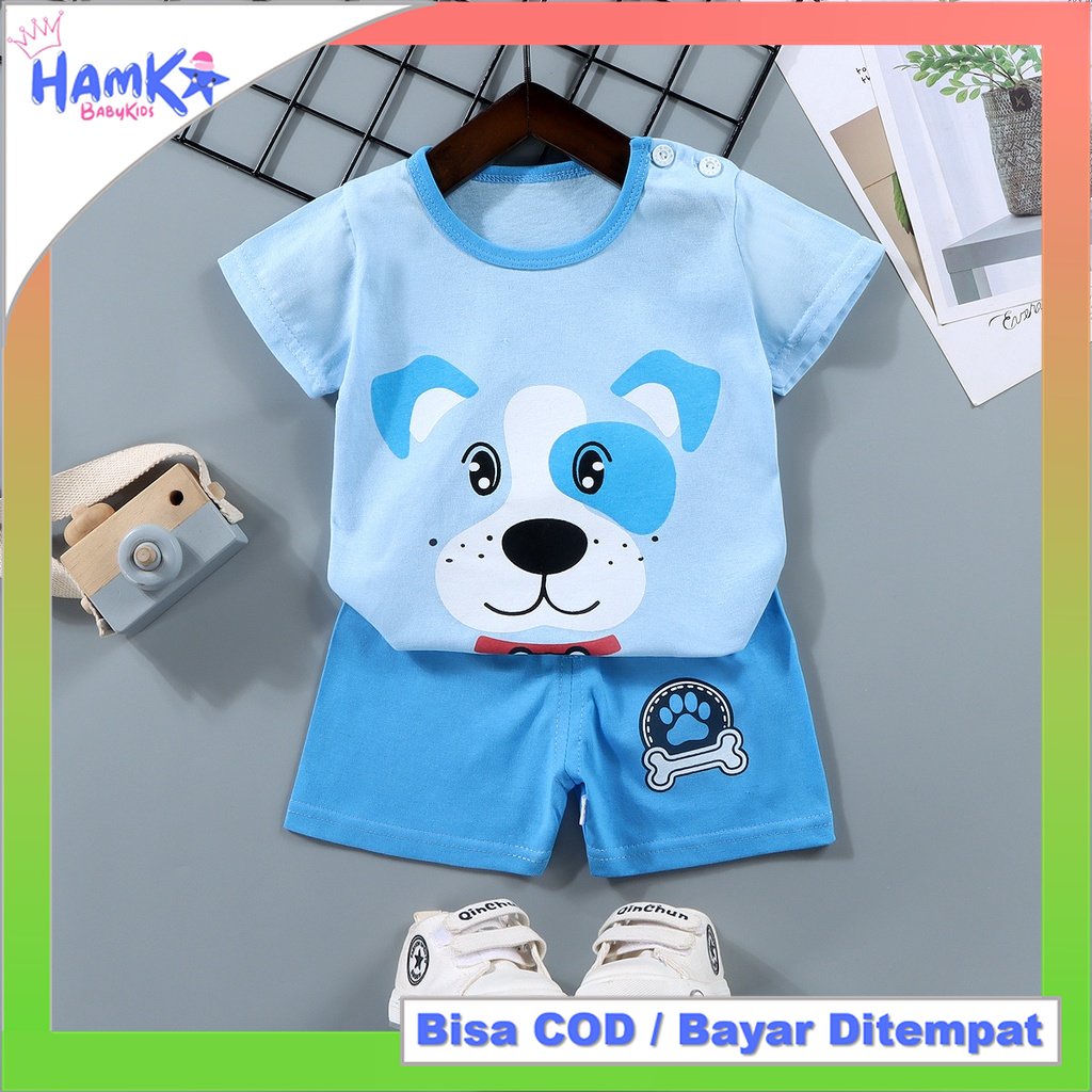 Setelan Baju Anak Bayi Lengan Pendek Import 0 - 4 Tahun Perempuan Dan Laki Laki SET