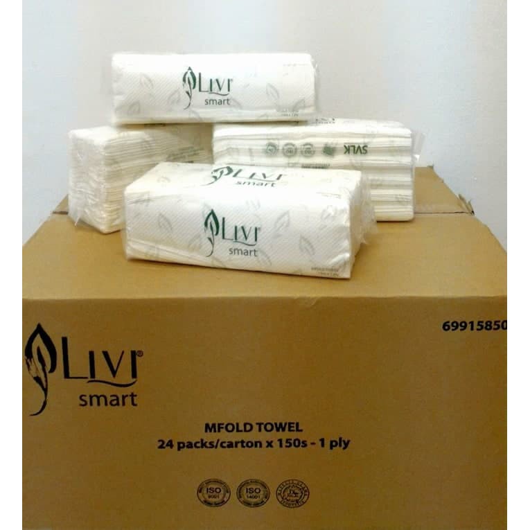 Tissue Livi Everyday Multifold Hand Towel 150's 1 ply - 1 DUS / KARTONAN