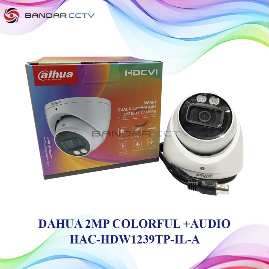 DAHUA HAC-HDW1239TP IL A 2MP COLORFUL INDOOR CAMERA + AUDIO