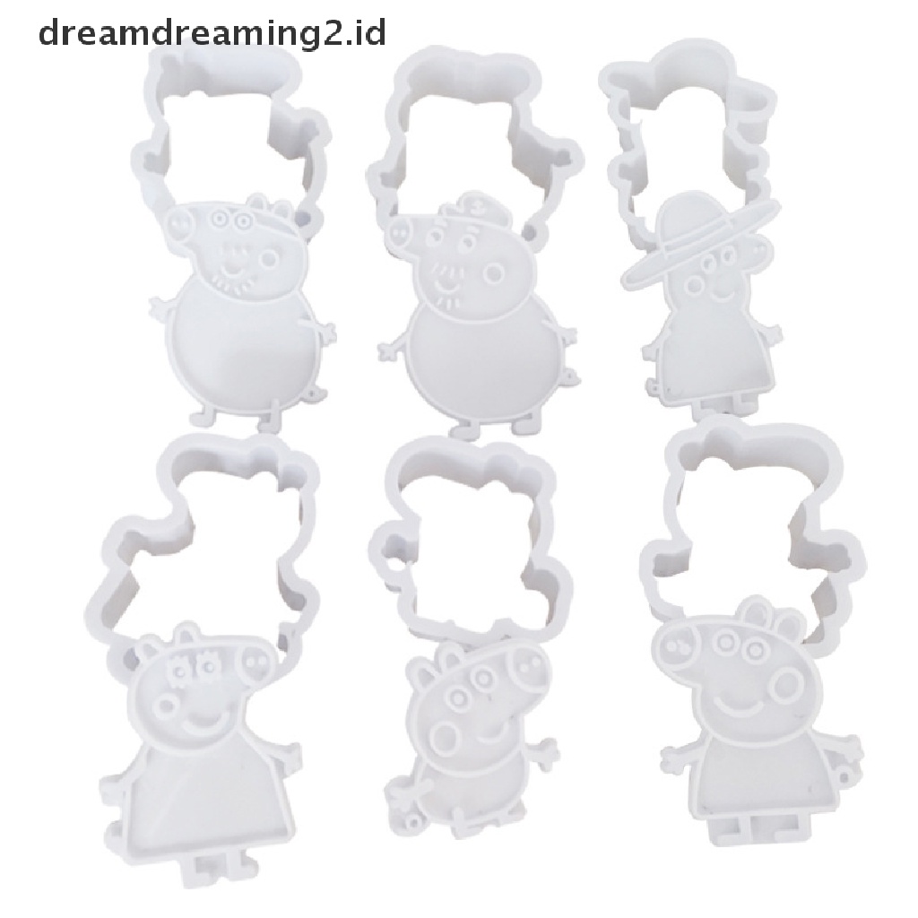 (dream) 6pcs/set Cetakan Kue Kering Cookie Cutter Bentuk Babi Pastry DIY Fondant Cake Biskuit Decorag Tools Kitchen Baking Mold.