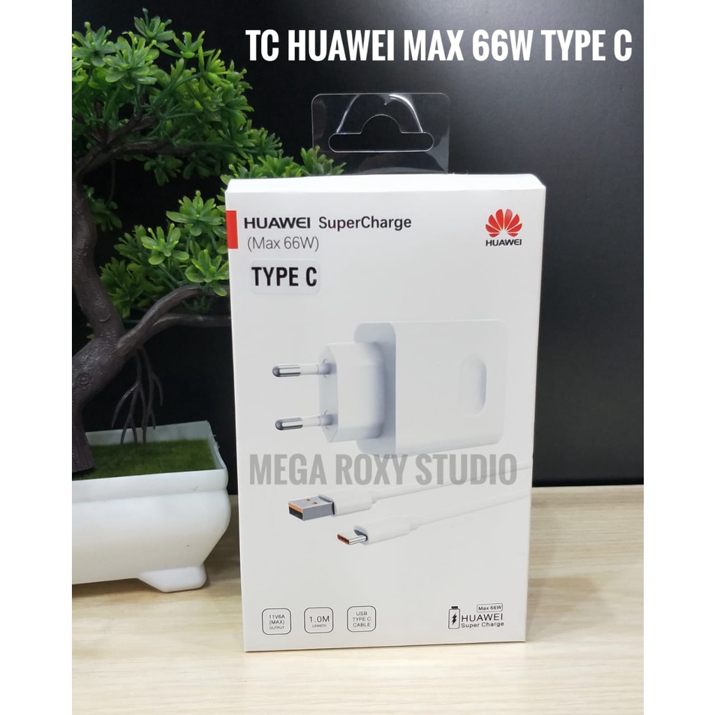 HUA-WEI SuperCharge Wall Charger (Max 66W) | Premium Quality | Universal Compatibility | 8 Layer Safety type-c dan micro