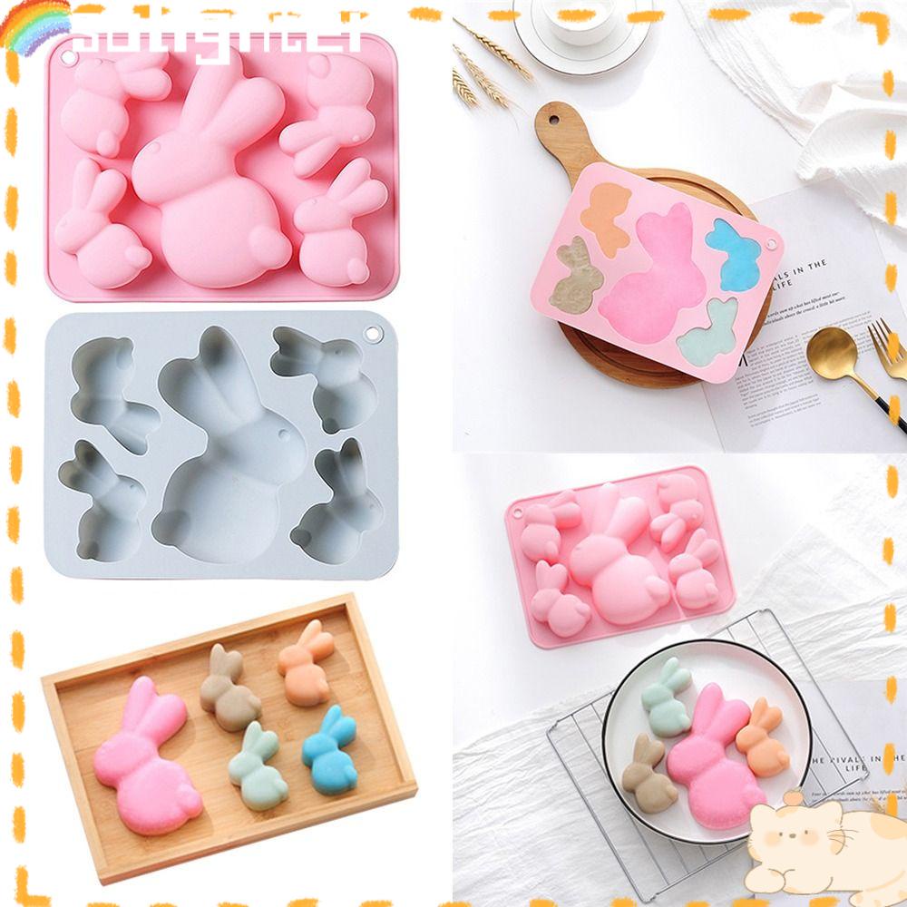 Solighter Easter Day Alat Kue Love Heart Soap Mold Baking Pan Cetakan Silikon