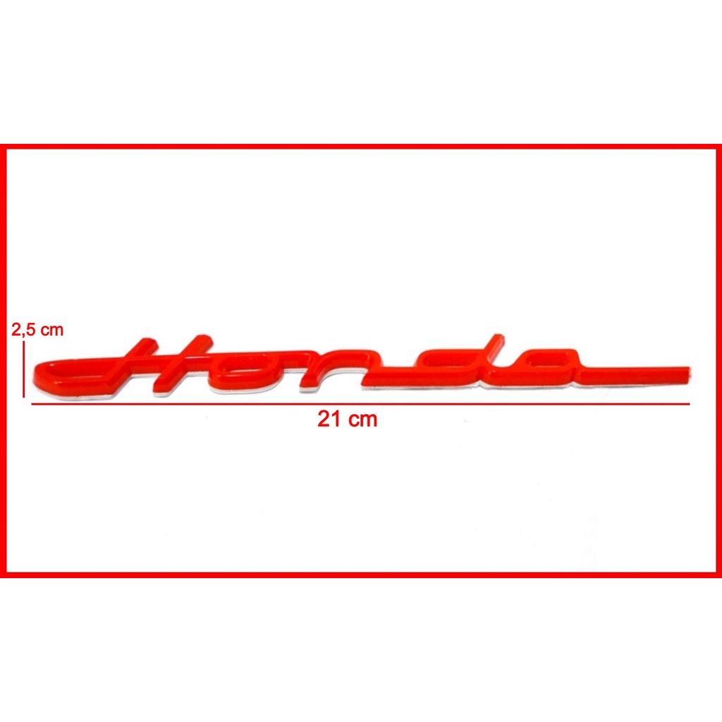 Emblem Honda Latin Warna Chrome Hitam Merah Emblem Emas Carbon Tulisan Honda/emblem Honda Latin Sepasang
