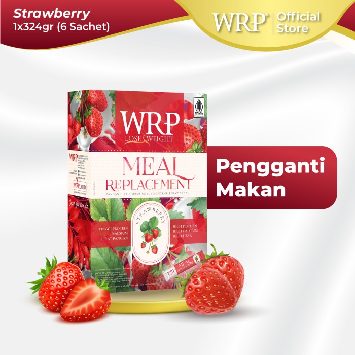 

[ COD ] WRP Meal Replacement Strawberry 324gr - Pengganti Makan