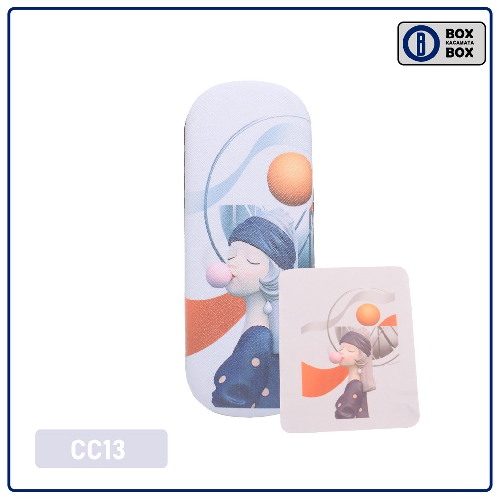 Box Kacamata Hard Case Cepuk Magnet Motif Lucu Bubble Kokoh / Tempat Kacamata Cepuk Magnet Lucu CC13