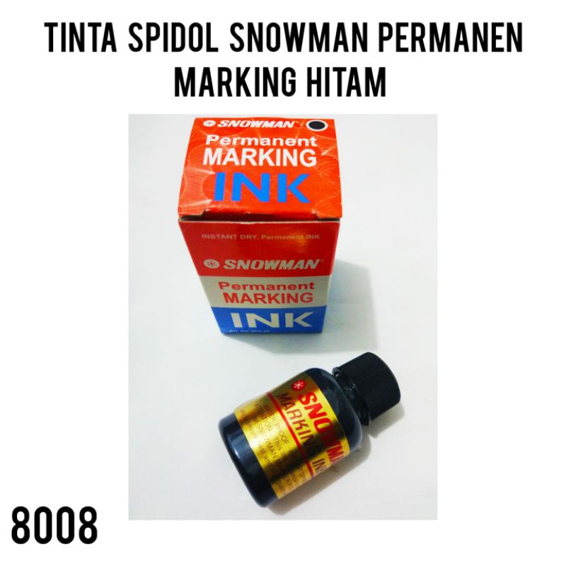 TINTA SPIDOL SNOWMAN WARNA HITAM PERMANEN