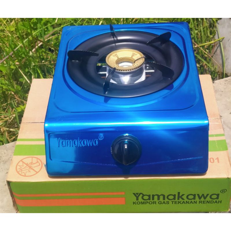 Yamakawa Kompor gas satu Tungku Stainless Api Biru BODI ELEGA MANTAP