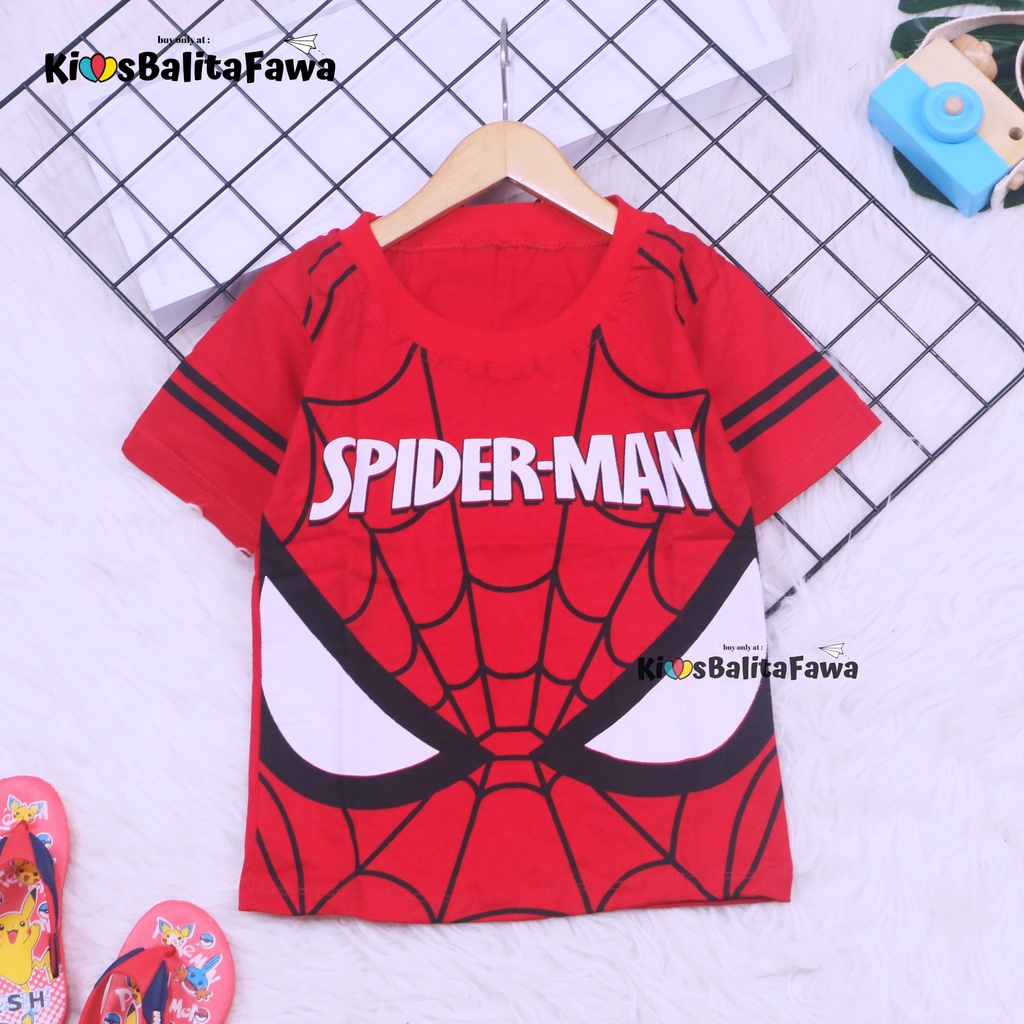 [LEBIH HEMAT 3 PCS] Kaos Verrel uk 3-4 Tahun / Baju Model Anak Laki Cowok Lengan Pendek Polos Adem Karakter