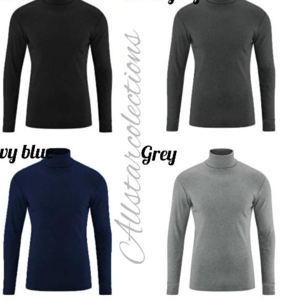 Cod TURTLENECK TURTLE NECK PRIA KAOS POLOS LENGAN PANJANG PRIA LEHER TINGGI KERAH TINGGI HOODIE - Ho