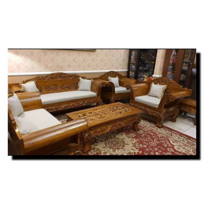 G1 Kursi tamu madura kuku macan jati ukir Jepara 2