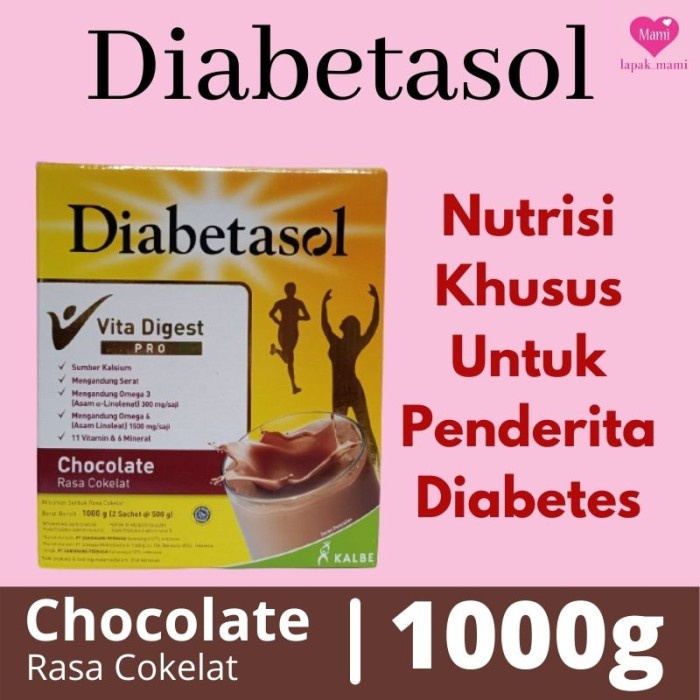 

[ COD ] Susu Bubuk Diabetasol 1kg Coklat Nutrisi Untuk Penderita Diabetes