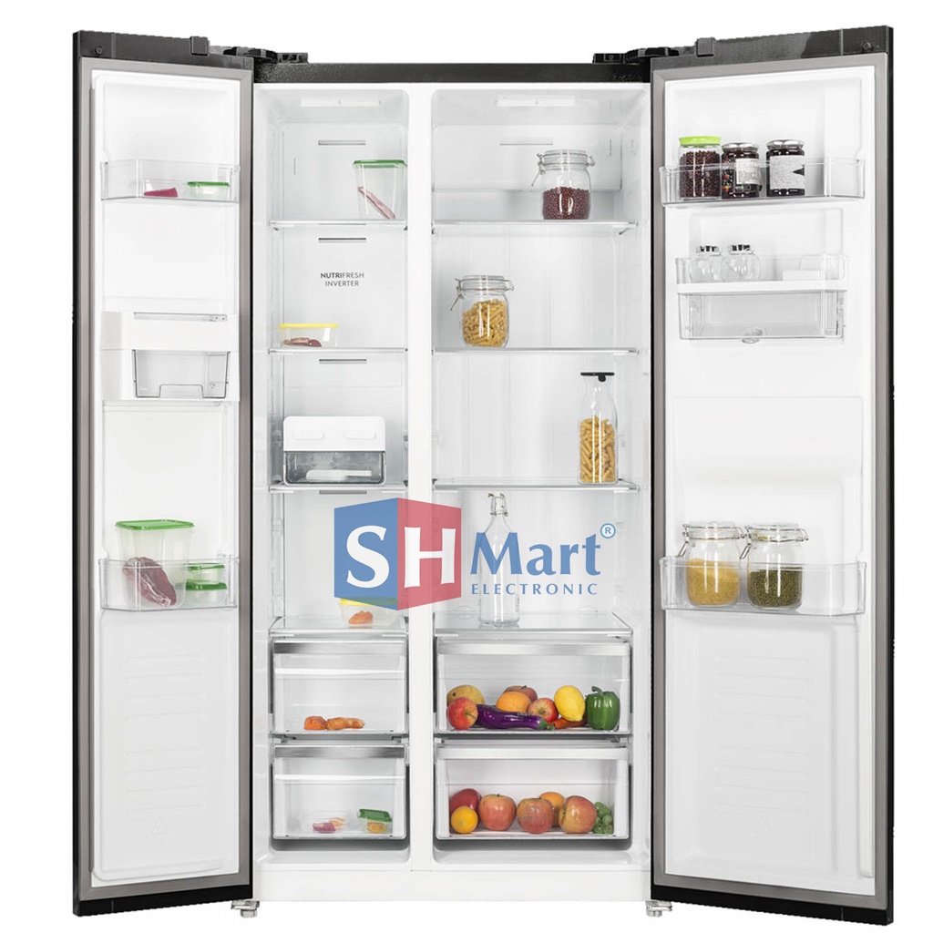 KULKAS SIDE BY SIDE ELECTROLUX KAPASITAS 619 LITER ESE6645A-BID GLASS DOOR GARANSI RESMI