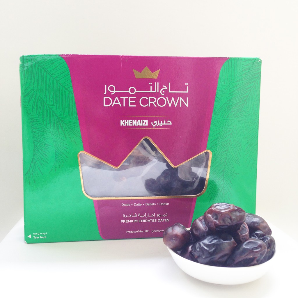 Kurma PREMIUM  Dates Crown KHENAIZI 1KG - KURMA ORIGINAL Tanpa bahan pengawet  dari negara Uni Emirat Arab.