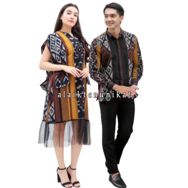 COUPLE TENUN ANGGUN 02 - BAJU KONDANGAN - DRESS TENUN - KEMEJA TENUN