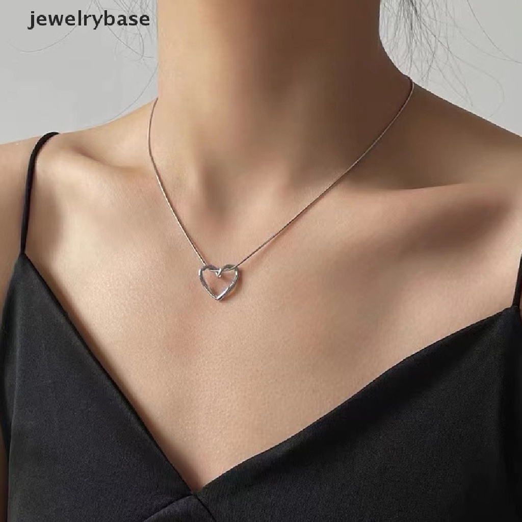 [jewelrybase] Baru Jantung Kalung Wanita Klavikula Rantai Leher Choker Kalung Untuk Wanita Perhiasan Gratis Dropshipping Grosir Butik