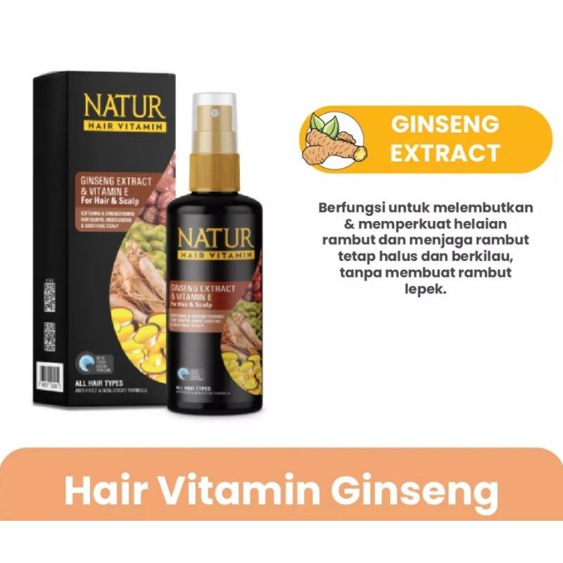 NATUR HAIR SERUM / HAIR TONIC GINSENG ALOE