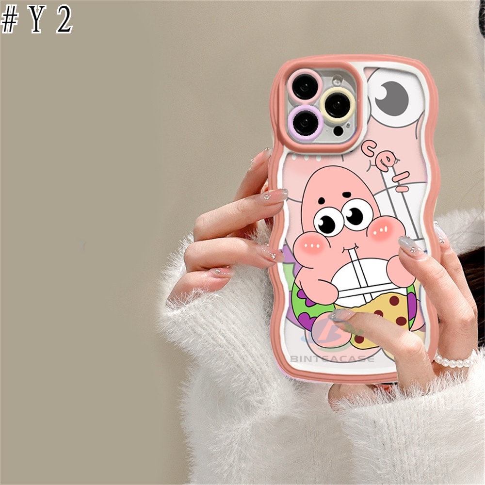 IPHONE Iphone14 14 Pro MAX IPhone13 Pro MAX 11PRO 11PRO MAX 12 12Pro MAX XR XS Max6 6S 7 8 Plus SE 2020 Bubble tea SpongeBob Dan Patrick Star Curved Edge TPU Phone Case Binteacase