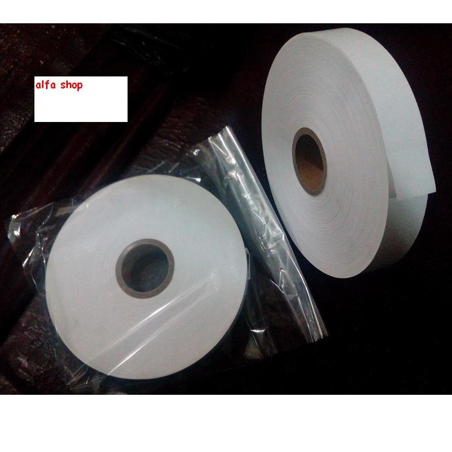 ➺ Pita Laundry roll kain kertas 1" inch (25 mm) penanda (marker) tag gun / pita label merek di baju 