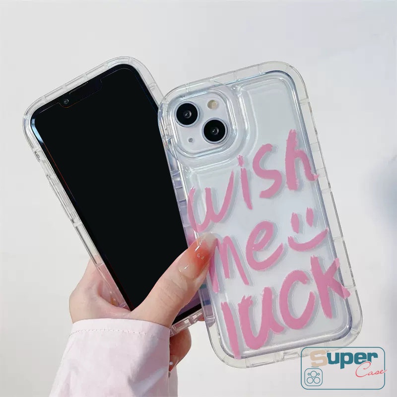 Ins Fashion Case Kompatibel Untuk iPhone 7Plus 8Plus 11 13 14 XR X XS 12 Pro MAX 6 6S 7 8 Plus MAX Grafiti Huruf Jatuh Bening Penutup Belakang Lembut TPU Shockproof Airbag Phone Case