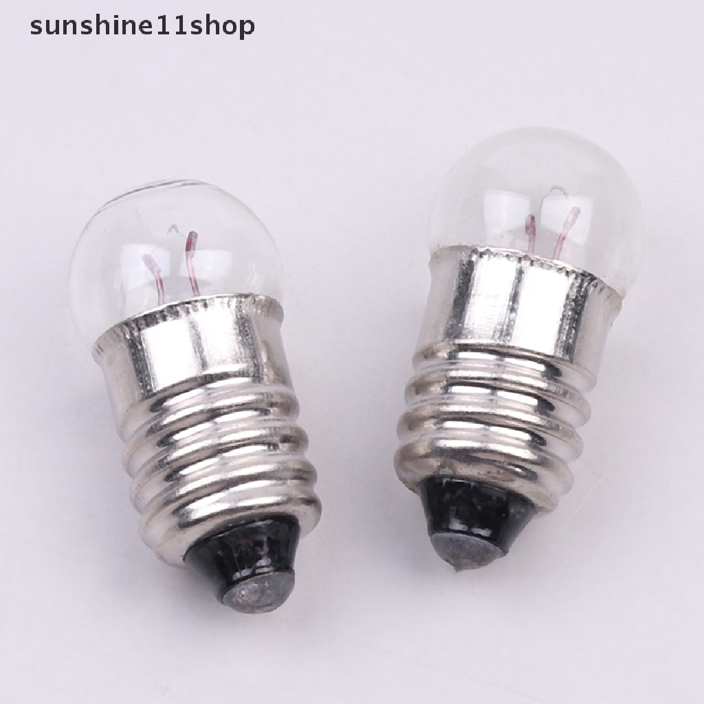 Sho 10PCS Miniatur Bulat 0.3A 2.5V Lampu Kecil Untuk Bohlam Percobaan Siswa N