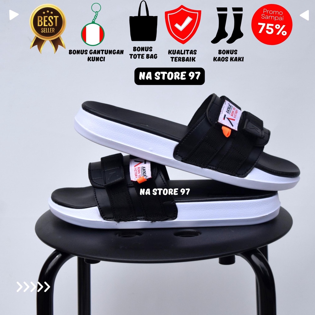 Sandal slop pria AKNA / Sandal rumah laki laki / Sendal slop pria / Sandal slide pria / Sandal slop distro / Sendal slop Pria Dewasa