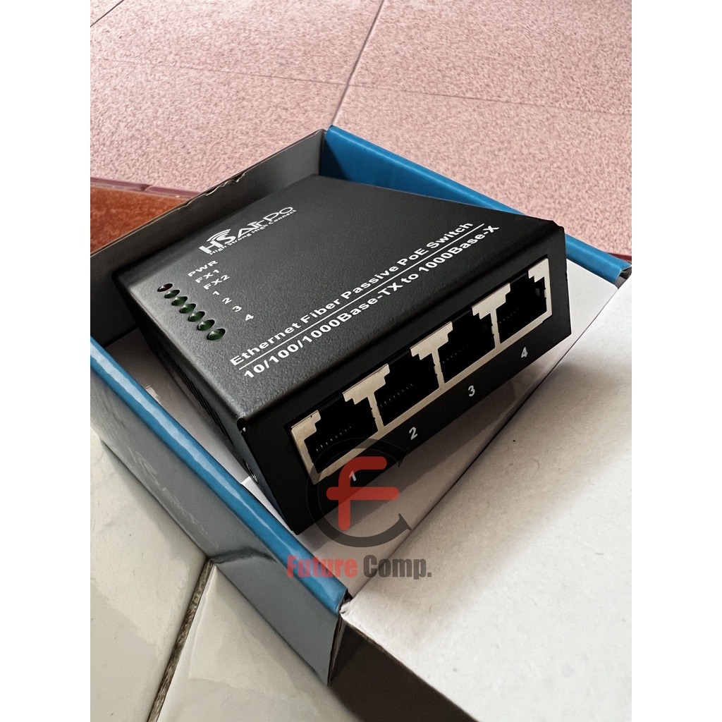 HsAirpo CM2F4EG POE 2Fo 4Lan Media Converter Gigabit