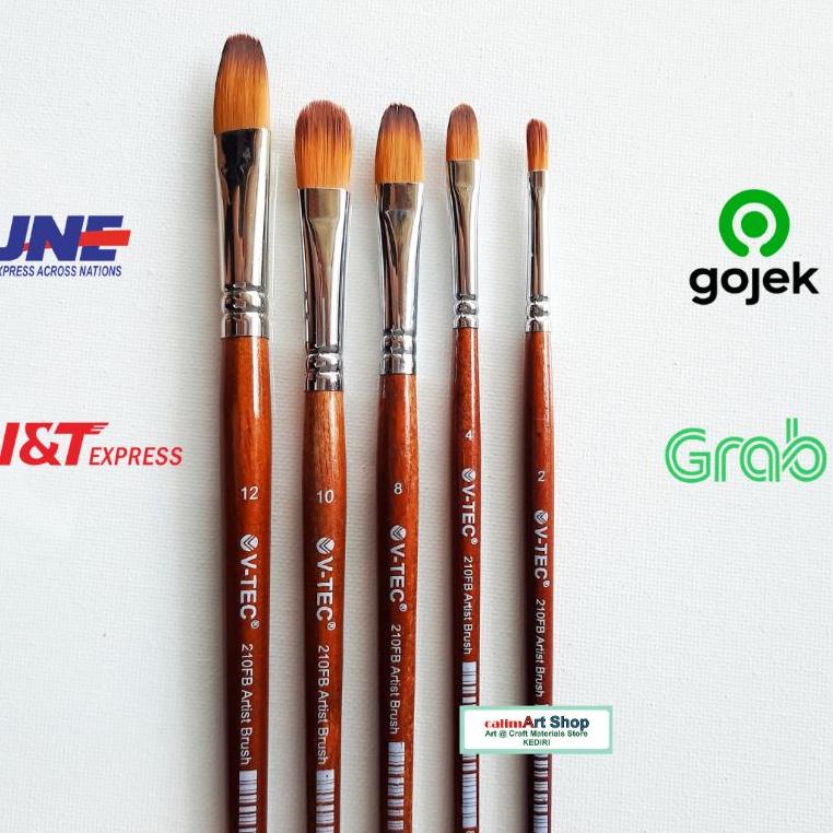 

F96 Kuas Lukis V-TEC Filbert 210FB NEW ㅳ