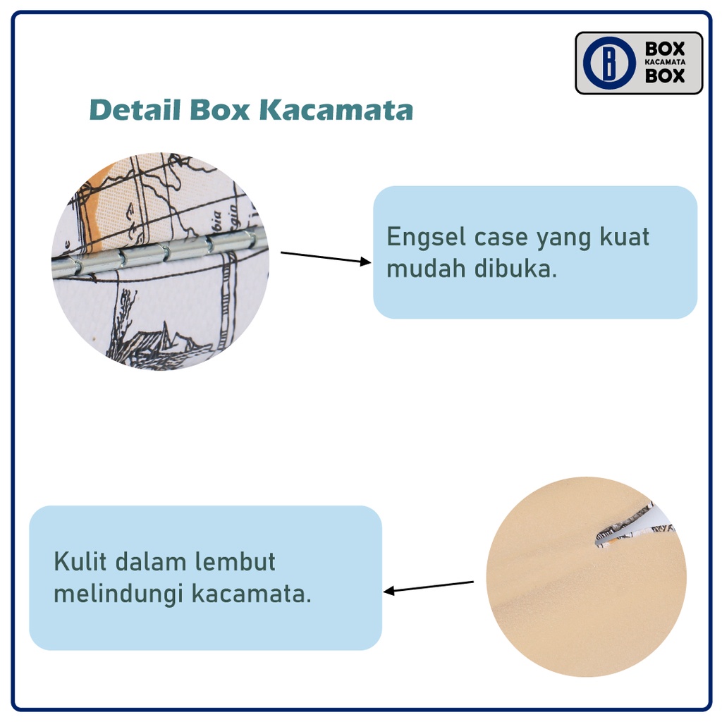 Box / Tempat Kacamata Hard Case Free Lap Motif Peta Dunia Aesthetic Cepuk Magnet / Tempat Kacamata Frame New CC8