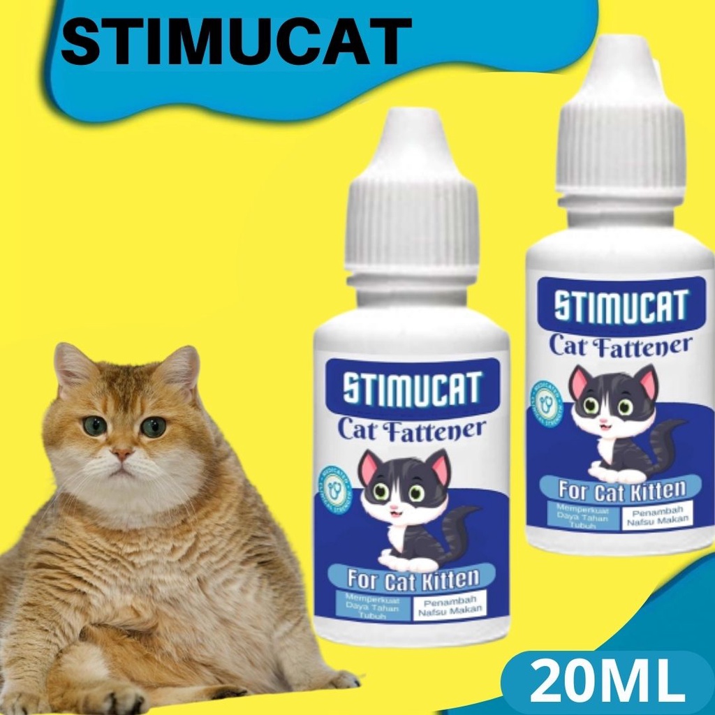 Vitamin Penambah Nafsu Makan Kucing Cat Kitten Gemuk Stimucat 20ml FEFARM