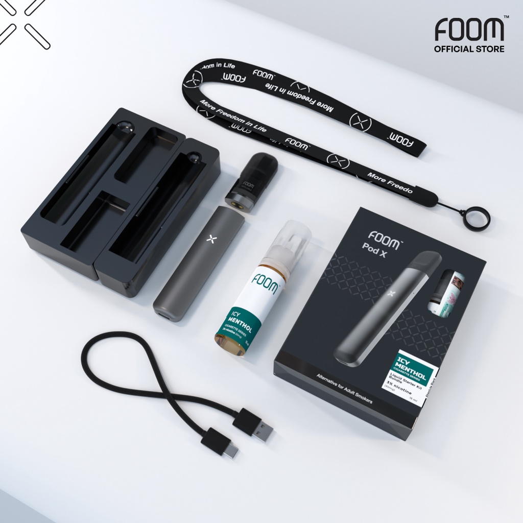 FOOM POD X BUNDLING LIQUID (SPACE GRAY ICY MENTHOL 15ML)