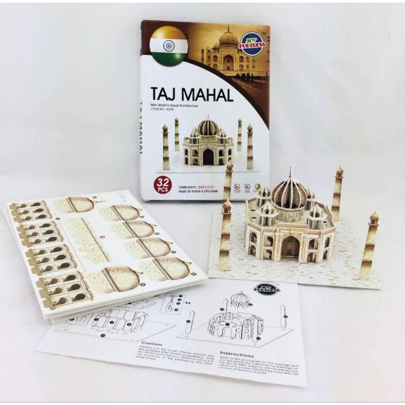 Mainan Edukasi DIY Puzzle 3D Arsitektur Dunia/ World Architecture with box