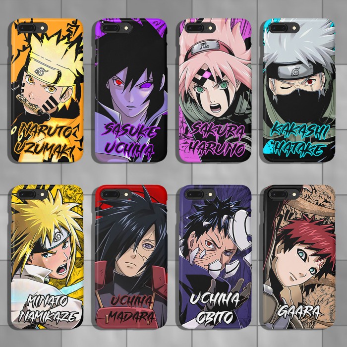 Custom Case Anime Naruto Sasuke Kakashi Minato Madara Obito Gaara Semua Tipe HP