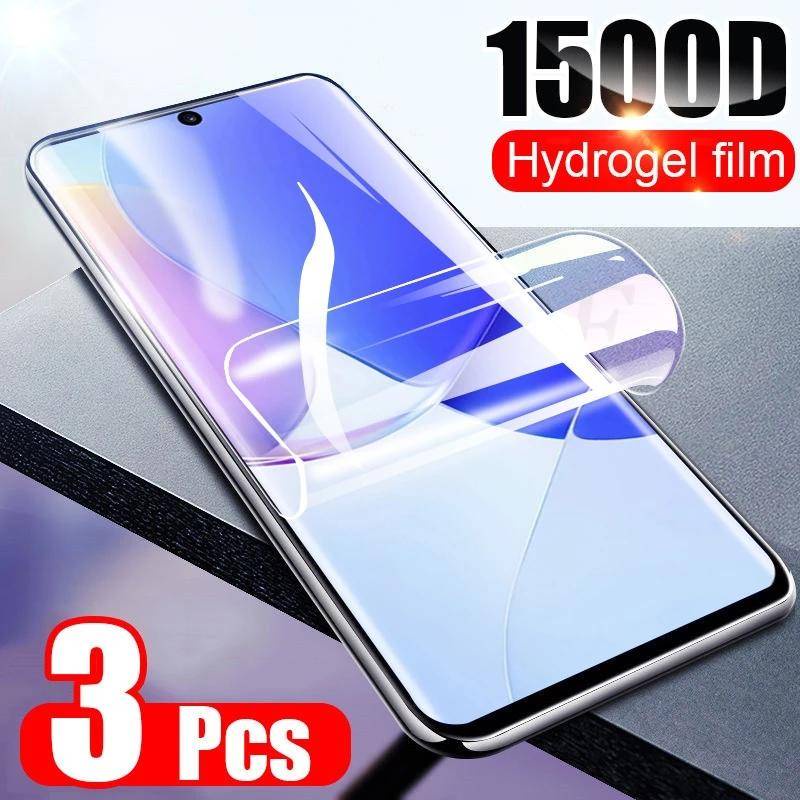 3pcs Film Hidrogel Untuk Huawei Nova 2i 3 3e 3i 4 4e 5 5i 5T 6 7 7i 8 8i 9 SE Pelindung Layar Film Pelindung HD Bening Untuk Huawei P50 P40 P30 P20 Mate 50 40 30 Pro 5G