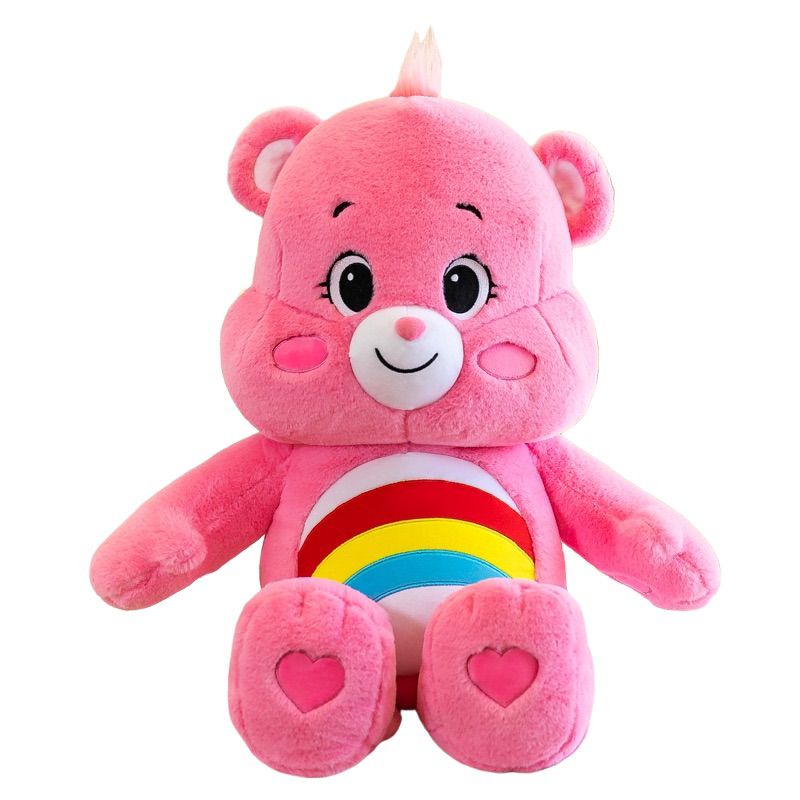 Mainan Boneka Rainbow Bear Care Beruang Kartun Warna-Warni Rainbow Plush Untuk Anak 33cm PP Katun