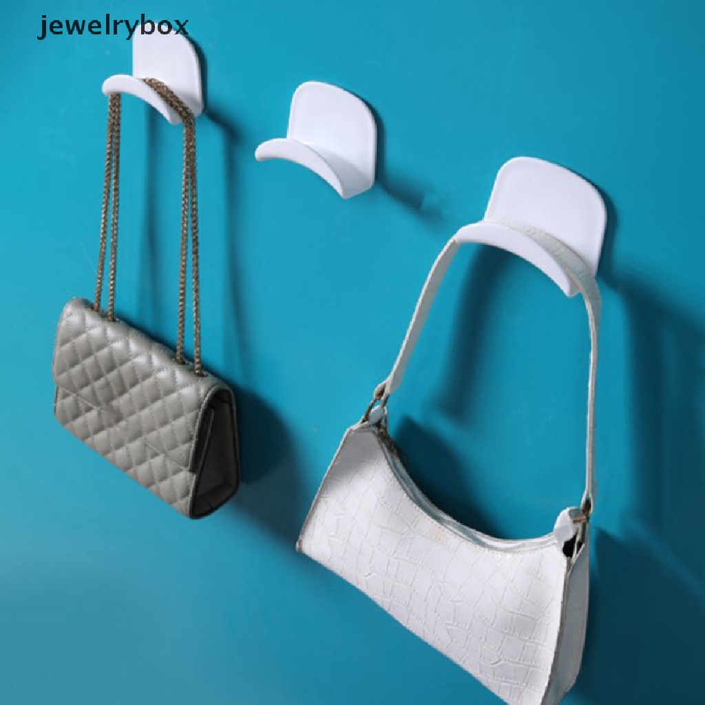 [jewelrybox] Tempelan Dinding Perekat Diri Tahan Lama Rak Tas Holder Rumah Topi Syal Gantungan Hook Butik