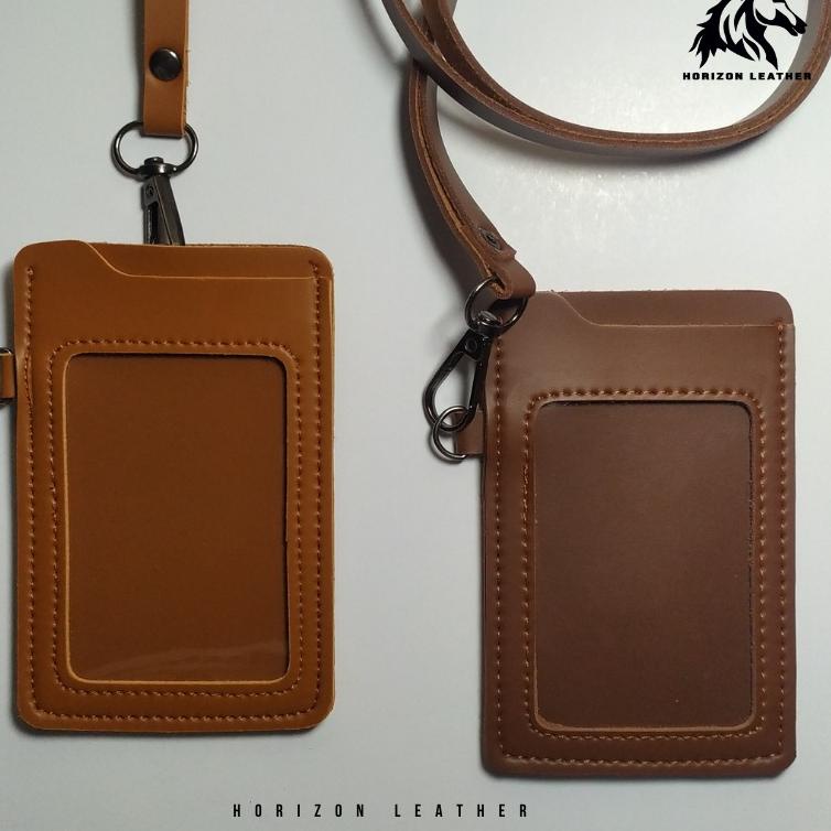 

Z27 Name Tag Kulit Id Card holder kulit Lanyard Kulit 2 Slot READY ビ