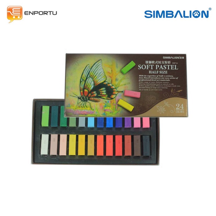 

DISKON SHOPEE/ Simbalion Soft Pastel 24 Colors Half Size HSP-24