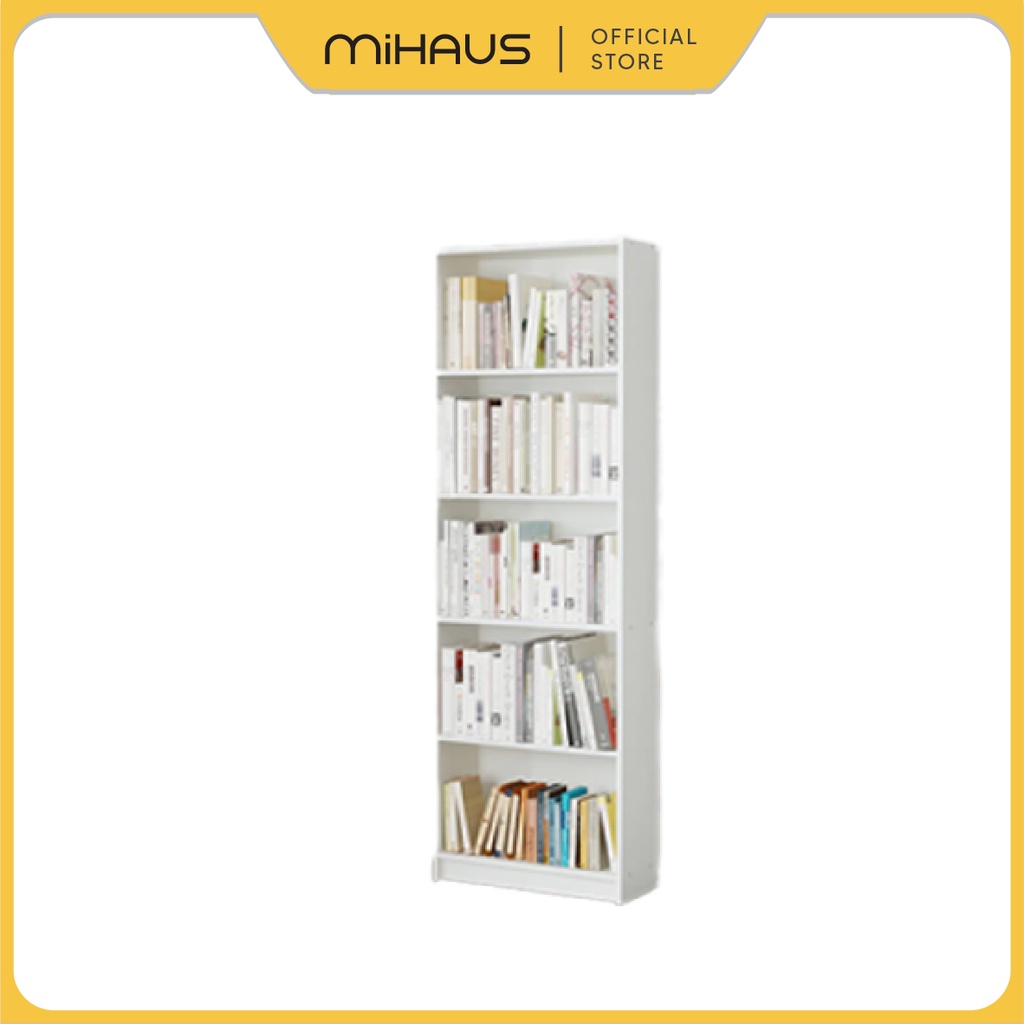 MIHAUS GERSBY Rak buku / Lemari Buku / Rak Pajangan, 60x180 cm, putih IKEA GE2271
