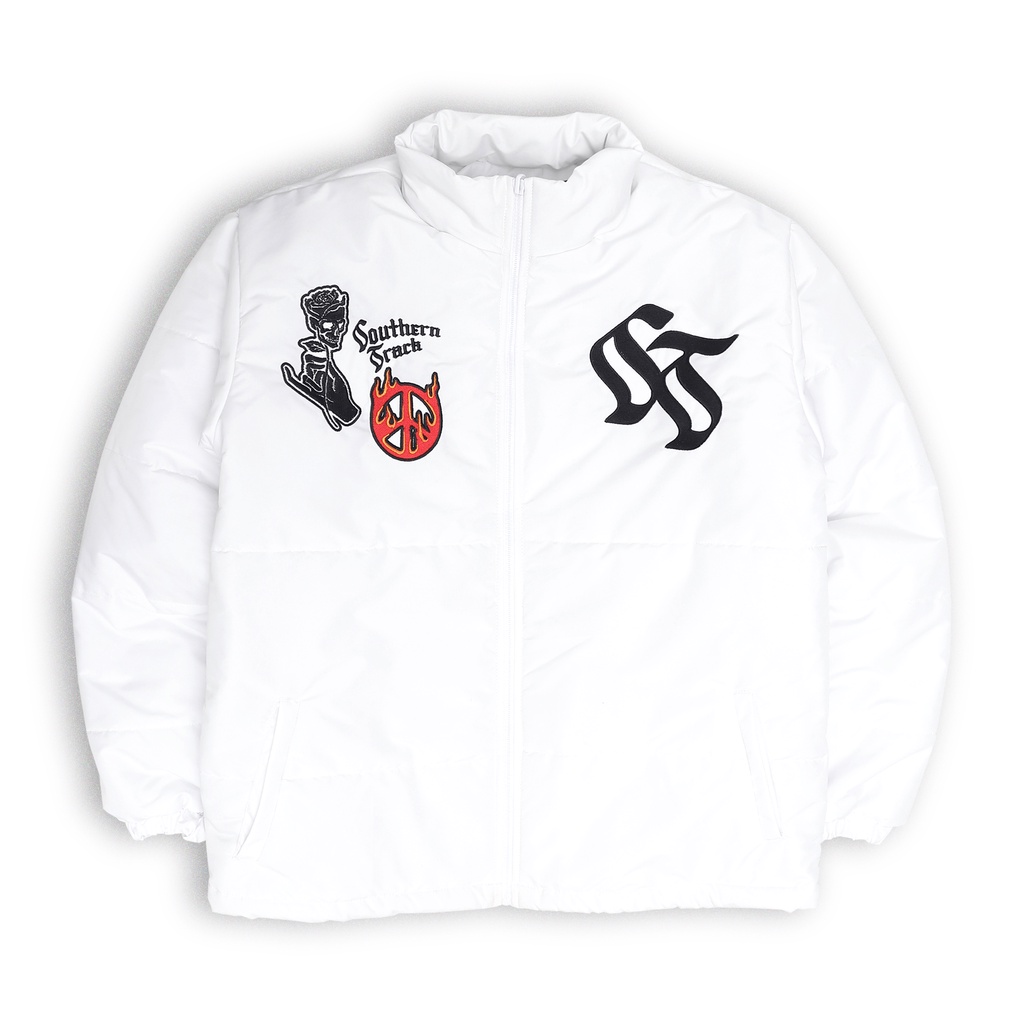 SOUTHERNTRACK | JACKET  PUFFER / KEMBUNG TASLAN WORLD ON FIRE | WHITE