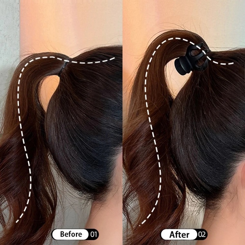 [Featured] Women Korean Fashion High Ponytail Hair Clip Girls Solid Color Acrylic Anti-sagging Small Grab Clip Ladies Ponytail Fixed Artifact Hair Claw Popular Hair Accessories