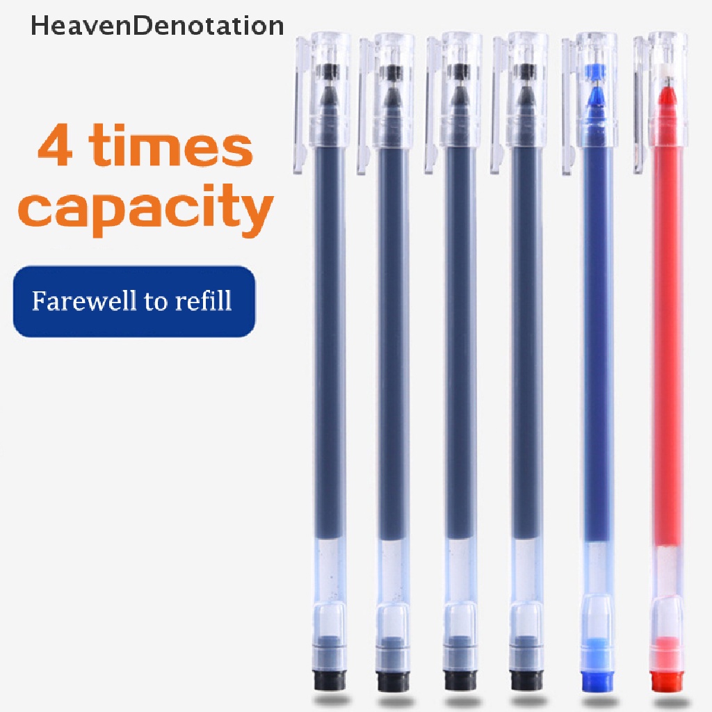 [HeavenDenotation] 10pcs 0.5MM Kapasitas Besar Gel Pen Sig Pen Sekolah Kantor Bisnis Ujian Wrig Siswa Pena Perlengkapan Alat Tulis HDV