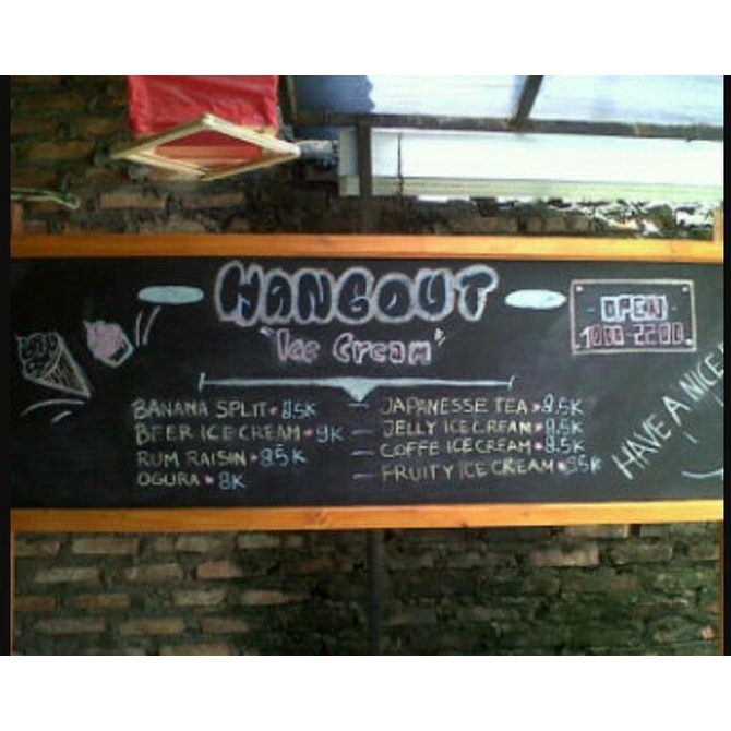 

60x120cm Paling Murah Papan Menu Cafe Resto Papan Tulis Kapur