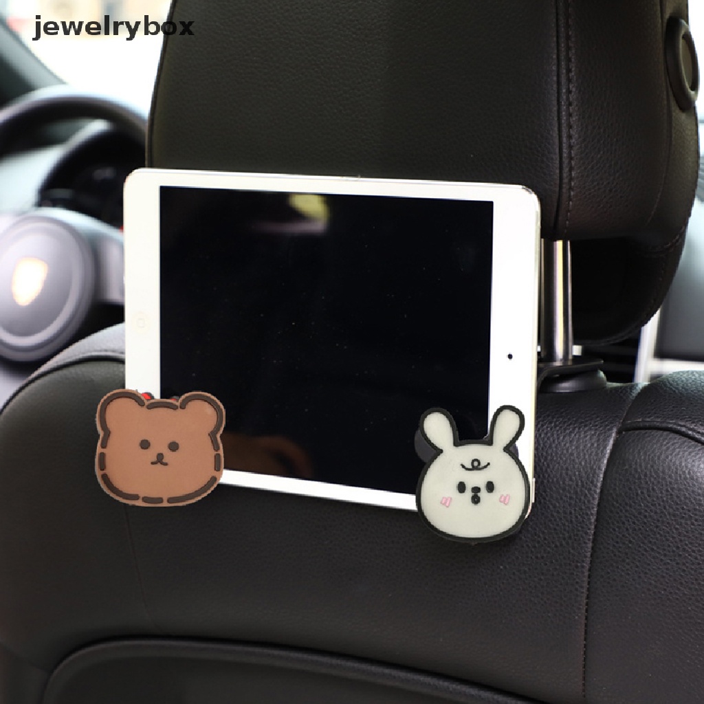 [jewelrybox] Baru Kartun Mobil Kait Jok Belakang Mobil Hook Bell Strawberry Daisy Bear Interior Mobil Styling Kantor Penyimpanan Kait Butik