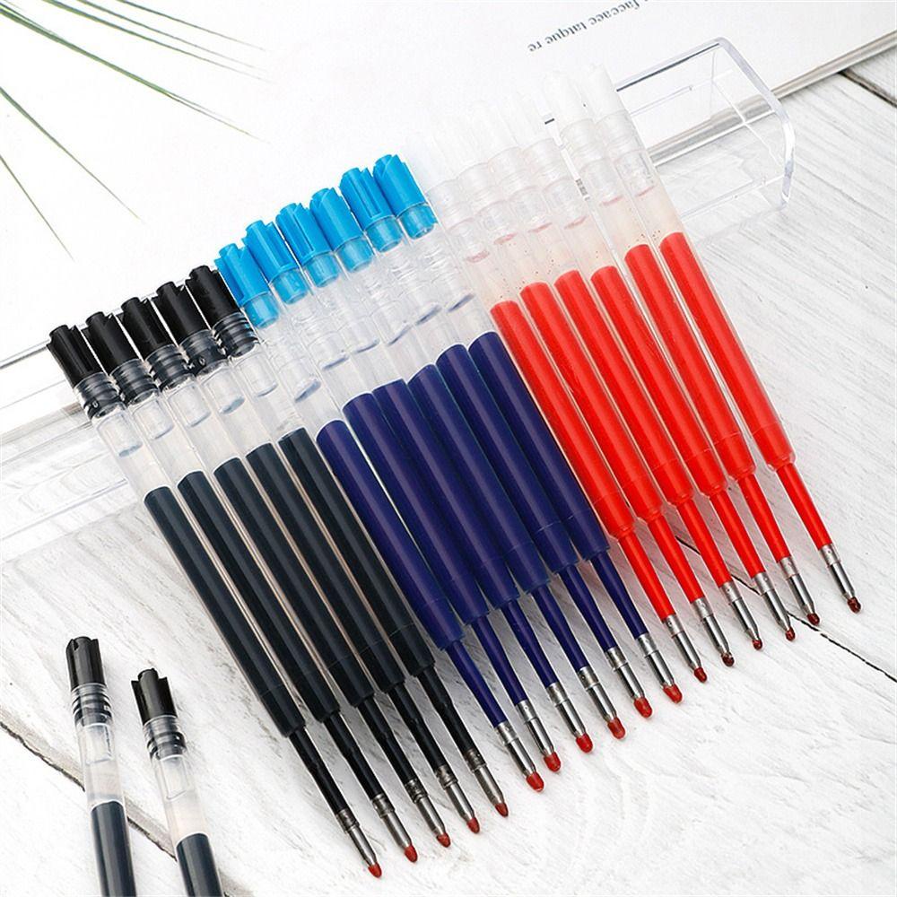 【 ELEGANT 】 Gel Pen Refill Perlengkapan Sekolah Isi 10Pcs/Lot Pulpen Halus Titik 99mm Lancar Netral Isi Ulang